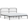 vidaXL sengeramme med sengegavl 193x203 cm metal sort