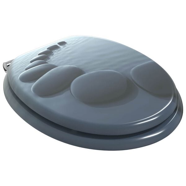 vidaXL Toilet s&aelig;de 2 pcs Gr&aring; 44 x 38 cm MDF plade