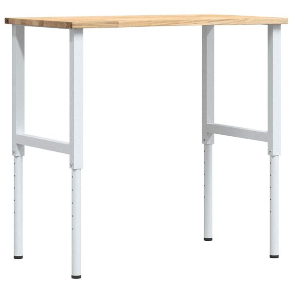 vidaXL arbejdsbænk 100x60x(71,5-98) cm massivt egetræ