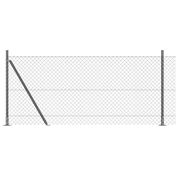 vidaXL Hegnsp&aelig;l Gr&aring; 10 x 0,8 m (40 x 40 mm net) St&aring;l og PVC