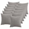 vidaXL Pudebetr&aelig;k 12 pcs HEERLEN Lysegr&aring; 45 x 45 cm cordfl&oslash;jl