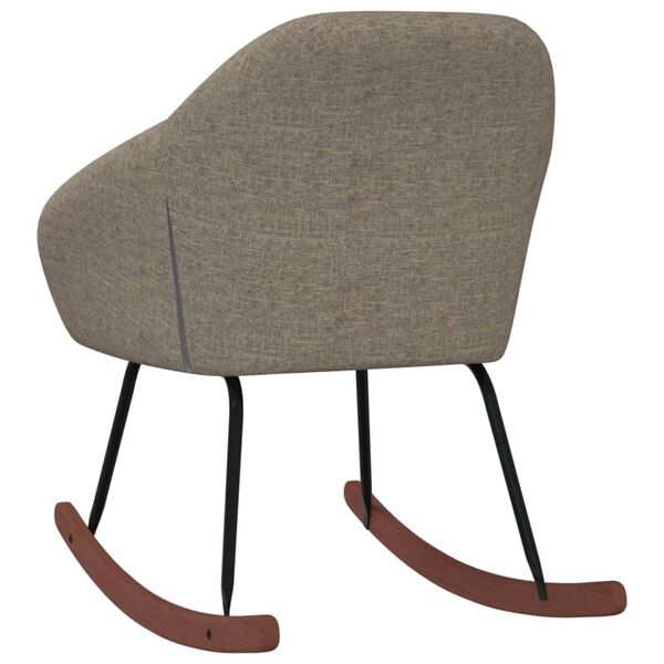 vidaXL gyngestol stof gr&aring;brun