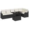 vidaXL Havesofa S&aelig;t 7 stk. Sort Poly Rattan