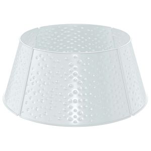 vidaXL Juletr&aelig;skrave Kegleformet Hvid &Oslash; 62 x 25 cm St&aring;l