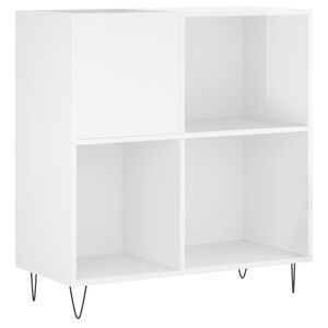 vidaXL vinylskab 84,5x38x89 cm konstrueret tr&aelig; hvid h&oslash;jglans