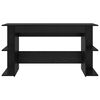 vidaXL Bord med hylde Andet Sort eg 140 x 50 x 75 cm Konstrueret tr&aelig;