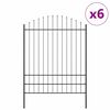 vidaXL Havehegn 6 pcs Gr&aring; 170 x 225 cm Pulverlakeret st&aring;l