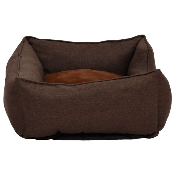 vidaXL hundekurv 85,5x70x23 cm h&oslash;r-look fleece brun