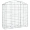vidaXL buet gabionkurv 150x50x140/160 cm galvaniseret jern