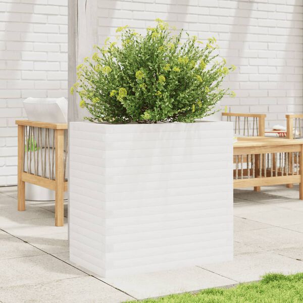 vidaXL plantekasse 70x40x68,5 cm massivt fyrretr&aelig; hvid