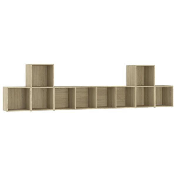 vidaXL tv-skabssæt 5 dele konstrueret træ sonoma-eg