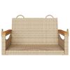 vidaXL gyngebænk 63x62x40 cm polyrattan beige