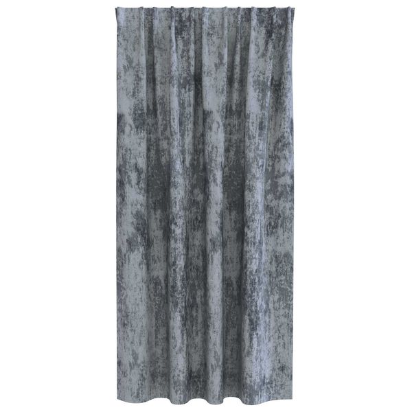 vidaXL Velour Gardiner med gardiner 2 pcs S&oslash;lvgr&aring; 175 x 140 cm Fl&oslash;jl