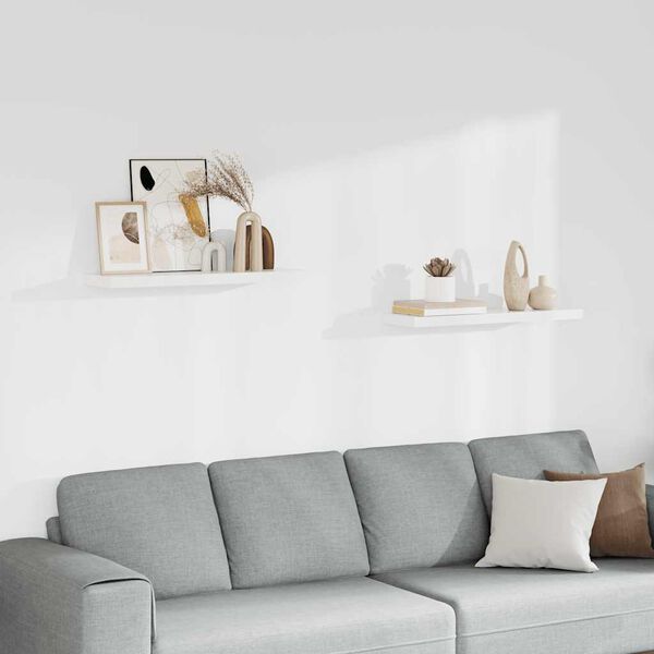 vidaXL v&aelig;ghylder 2 stk. 80x23,5x3,8 cm MDF hvid