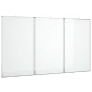 vidaXL magnetisk whiteboard 120x80x1,7 cm foldbart aluminium
