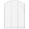 vidaXL buet gabionkurv 150x30x180/200 cm galvaniseret jern