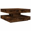 vidaXL sofabord 360 grader drejeligt 70x70x34,5 cm r&oslash;get egetr&aelig;sfarve