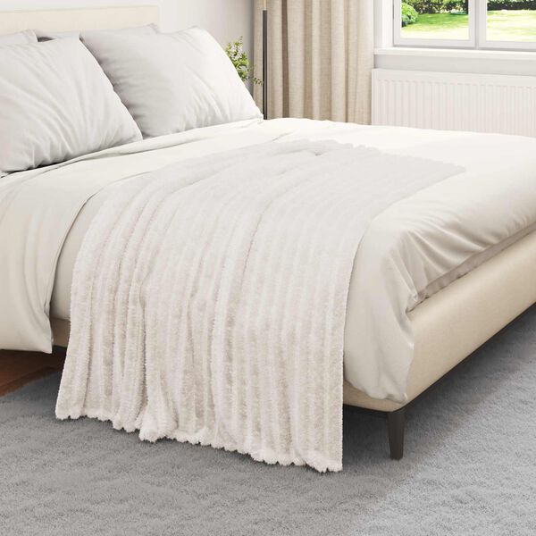 vidaXL Kastet&aelig;pper 6 pcs Creme 150 x 130 cm Fleece