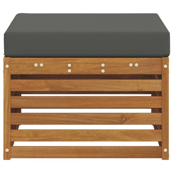 vidaXL Udend&oslash;rs puf Massivt Akacietr&aelig; Naturfarvet