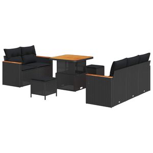 vidaXL Havesofa S&aelig;t 10 stk. 7-Antal s&aelig;der Sort polyrattan