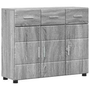 vidaXL Sideboard FLORIN 88,5 x 30,5 x 73 cm Gr&aring; Sonoma Konstrueret tr&aelig;