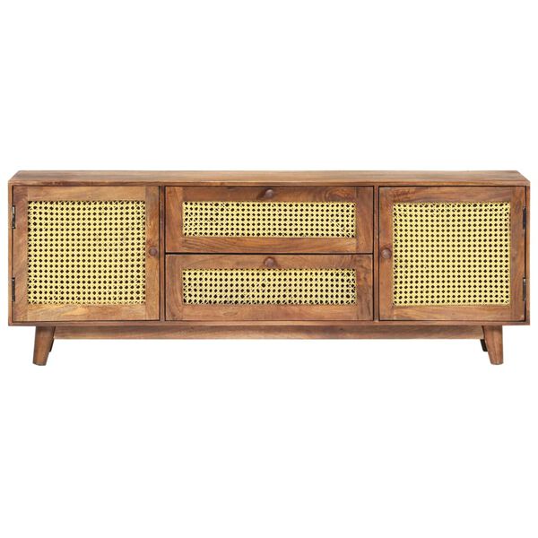 vidaXL tv-skab 124x29x45 cm massivt mangotræ