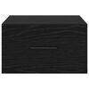 vidaXL Natskab med skuffe Sort eg 35 x 35 x 20 cm Konstrueret tr&aelig;