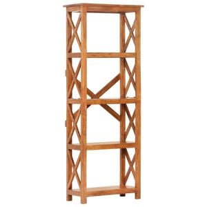 vidaXL bogreol 60x30x160 cm massivt akacietr&aelig; med honningfinish