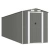 vidaXL haveskur 192x606x223 cm galvaniseret st&aring;l lysegr&aring;