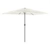 vidaXL haveparasol med st&aring;lstang 300x200x250 cm hvid
