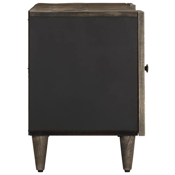 vidaXL tv-bord 105x33,5x46 cm massivt mangotr&aelig; lysegr&aring;