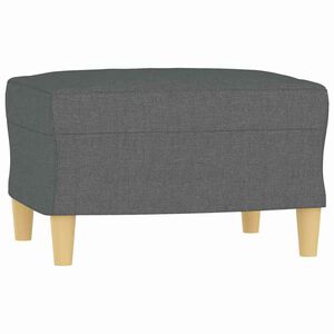 vidaXL fodskammel 60x50x41 cm stof M&oslash;rkegr&aring;