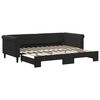 vidaXL daybed med udtr&aelig;k 90x200 cm velour sort