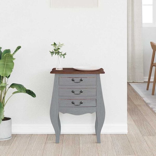 vidaXL sengebord 48x35x64 cm massivt mahognitr&aelig;