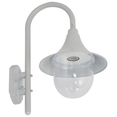 vidaXL havevæglampe E27 42 cm aluminium hvid