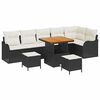 vidaXL Havesofa S&aelig;t 9 stk. Sort polyrattan