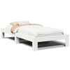 vidaXL sengeramme uden madras 75x190 cm massivt fyrretr&aelig; hvid