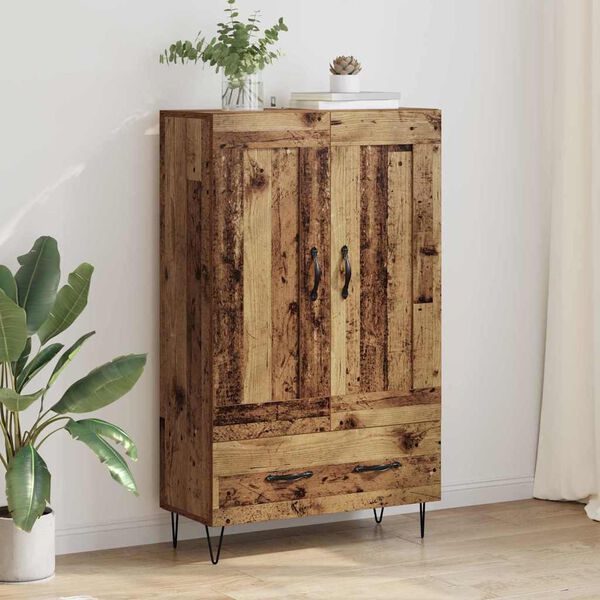 vidaXL Highboard Gammelt tr&aelig; 69,5 x 31 x 115 cm Konstrueret tr&aelig;