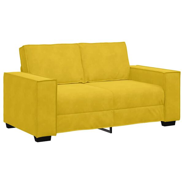 vidaXL 2-personers sofa 120 cm fl&oslash;jl gul