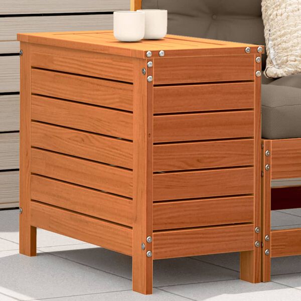 vidaXL haveskammel 62x31,5x52 cm massivt fyrretr&aelig; gyldenbrun