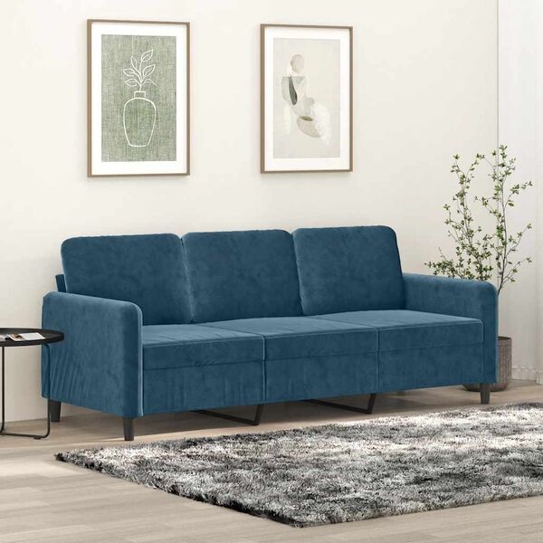 vidaXL 3-personers sofa 180 cm velour bl&aring;