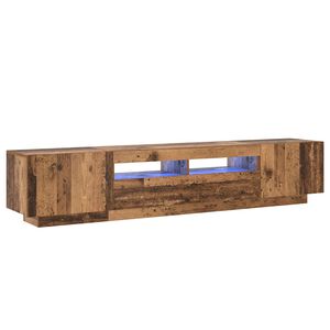 vidaXL tv-bord m. LED-lys 200x35x40 cm konstrueret tr&aelig; antikt tr&aelig;