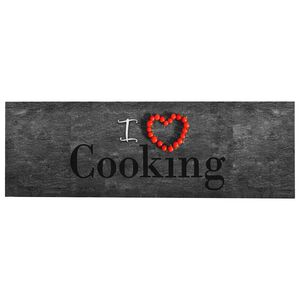 vidaXL vaskbar k&oslash;kkenm&aring;tte 60x300 cm cooking-print