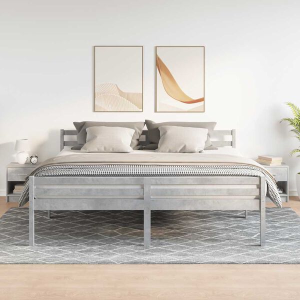 vidaXL sengeborde 2 stk. med skuffe 39x28x41 cm betongr&aring;