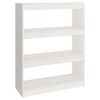 vidaXL bogskab/rumdeler 80x30x103,5 cm massivt fyrretr&aelig; hvid