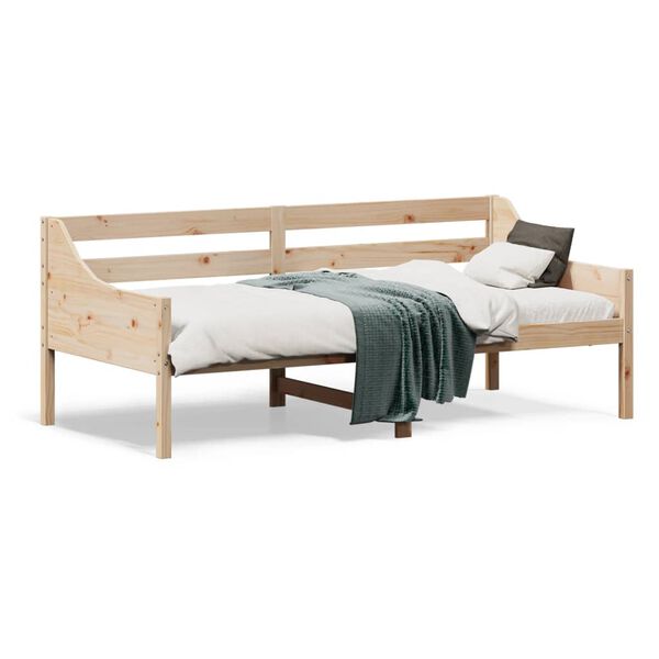 vidaXL daybed med reol uden madras 75x190 cm massivt fyrretræ