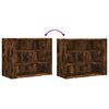 vidaXL vægskab 75x35x60 cm konstrueret træ røget egetræsfarve