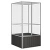 vidaXL fuglebur 111x107x211,5 cm galvaniseret st&aring;l antracitgr&aring;