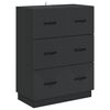 vidaXL Skuffeskab Sort 66 x 34,5 x 87 cm Konstrueret tr&aelig;