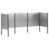 vidaXL Skjuler til affaldsbeholder 249 x 85 x 113 cm Galvaniseret st&aring;l